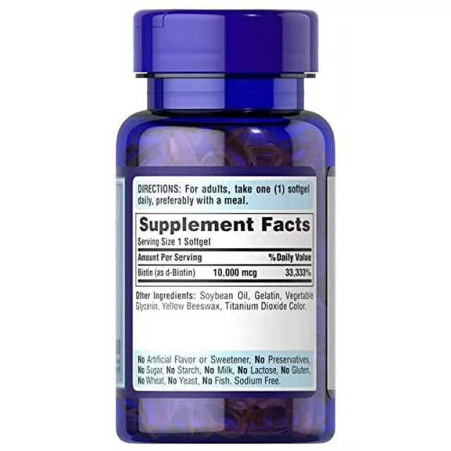 Biotin 10000 mcg Ultra Mega, 100 гелевих капсул Луцк - изображение 2