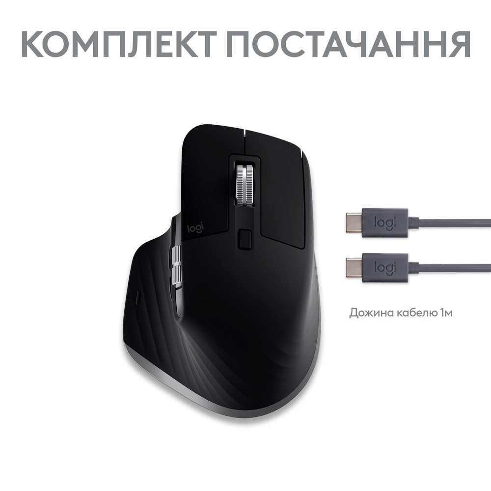 Миша Bluetooth Logitech MX Master 3S для Mac Space Grey (910-006571) Миша Харків - фото 7