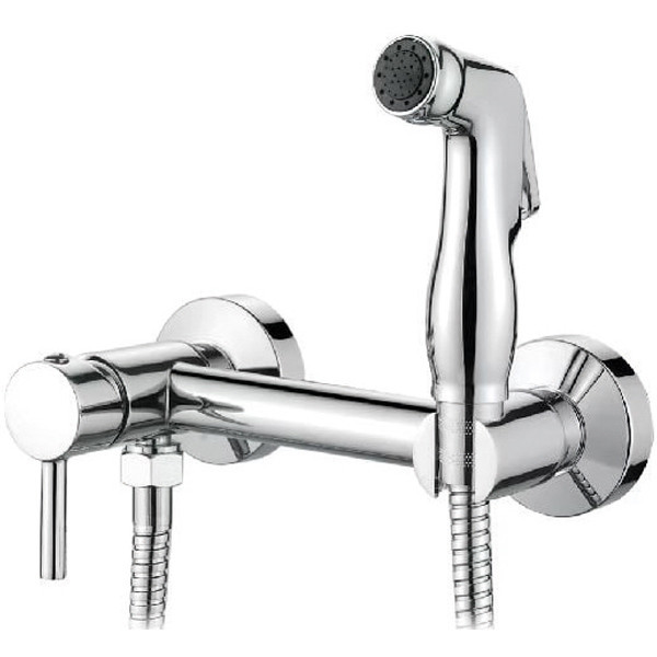 Змішувач для біде настінний Zerix LR5398-6 з гігієнічним душем хромований латунний (ZX4736) Чернівці - фото 2