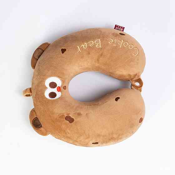 Подушка для шеи Cookie Bear, коричневая U-образная Киев