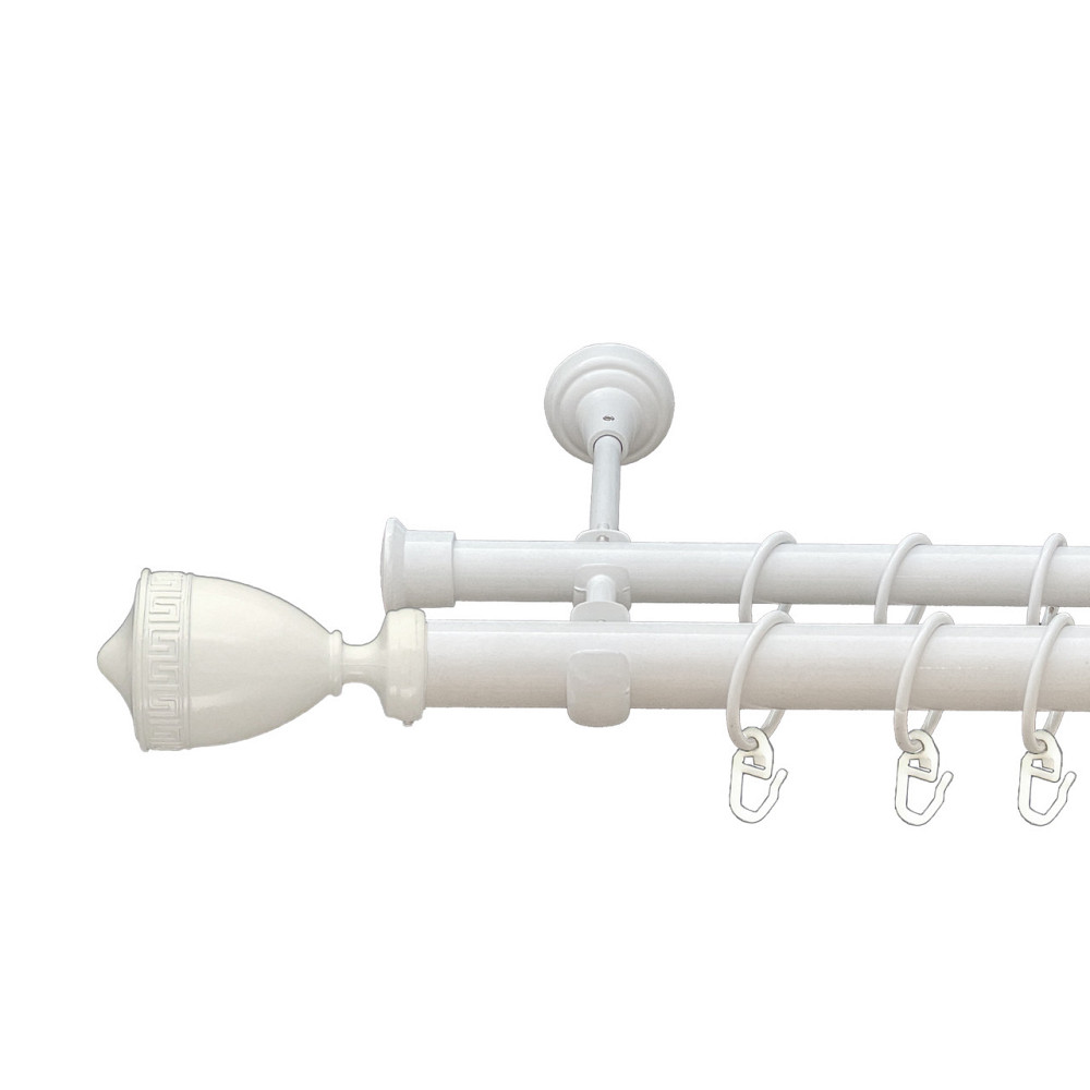 Карниз Orvit Афіна металевий дворядний відкритий Арктіс 25\19 мм 160 см (00-00010314) Львов - изображение 1