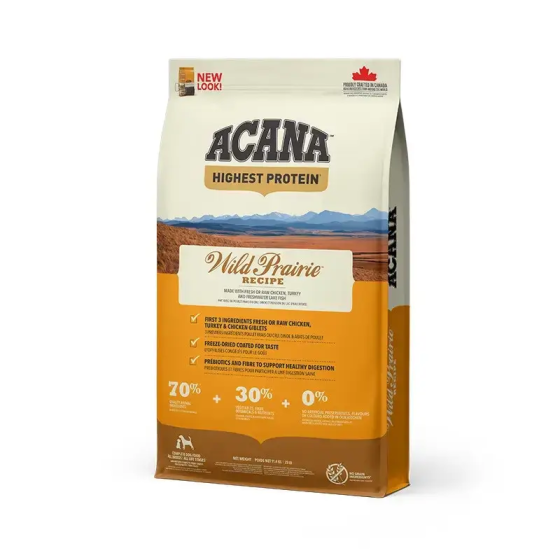 Acana Wild Prairie Recipe (Акан Вайлд Прерія Рецип Курка) сухий корм для собак усіх порід 6 кілограмів. Запоріжжя