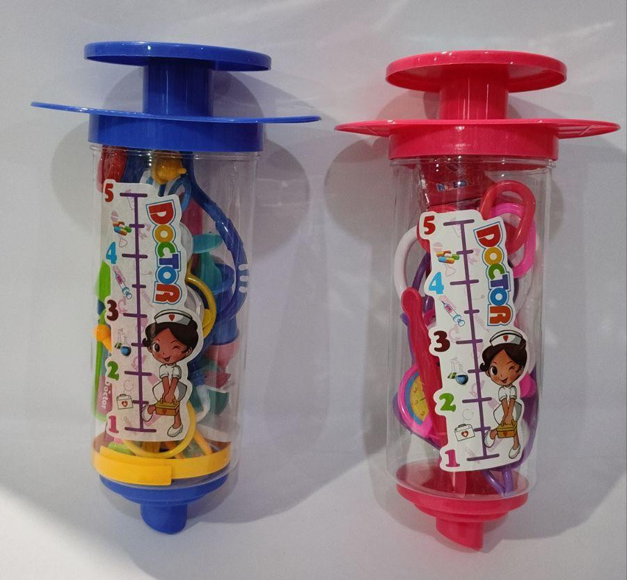 Лікар набір арт. 1818A/B (56шт/2)   мікс 2 види,у вигляді шприца. стетоскоп, шприц, аксес короб. 29*, шт Киев - изображение 1