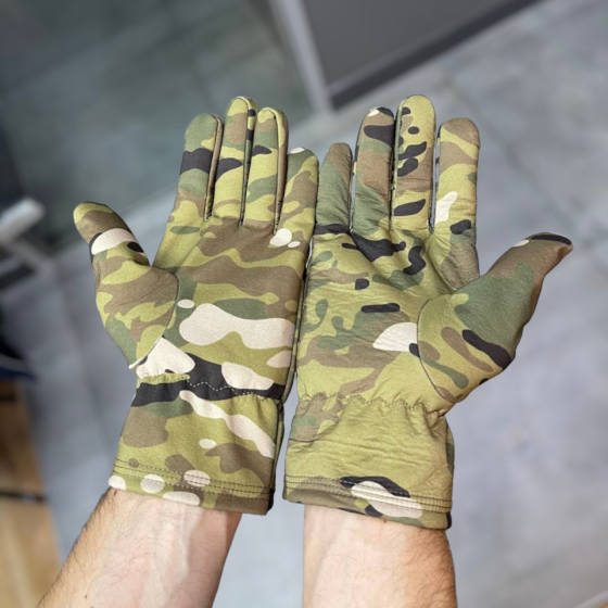Рукавички зимові пальцеві, Мультикам, розмір L, підкладка фліс, тактичні зимові рукавички Solmir Київ