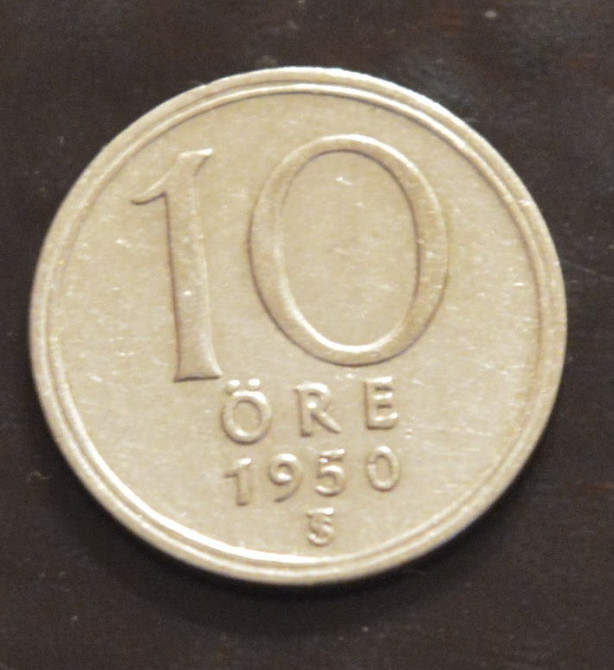 Швеція 10 ері 1950 рік (срібло) Полтава - фото 1