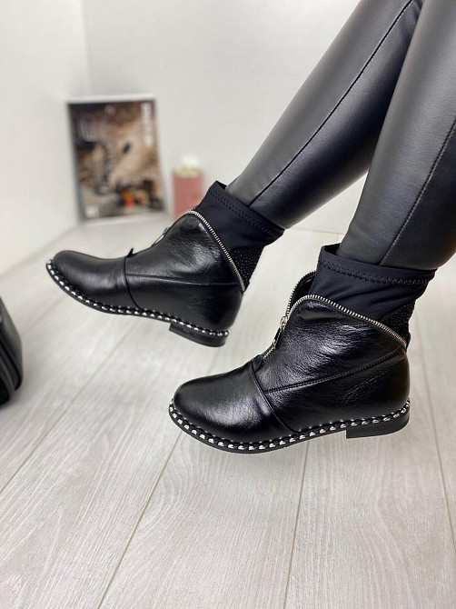 Olli Черевики жіночі OLLI чорні натуральна шкіра 37р. (K-133-10120) Коломыя - изображение 4