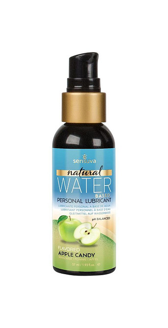 Змазка на водній основі Sensuva Natural Water-Based Apple Candy (57мл) без гліцерину та парабенів Sex Aura Київ - фото 1
