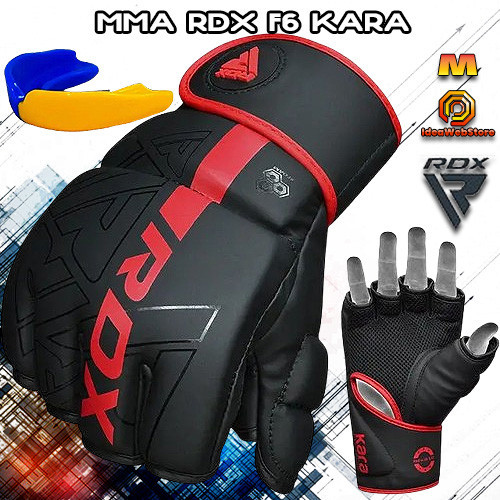 Рукавички для ММА змішаних єдиноборств рукопашного бою червоні RDX F6 KARA Matte Red розмір M Київ - фото 9