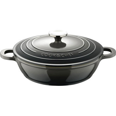 Сотейник Bergner Excalibur з кришкою 24 см Grey (BG-36103-GY) Винница - изображение 1