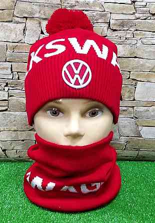 Комплект шапка + баф WOLKSWAGEN Pom Pom Fleece Київ