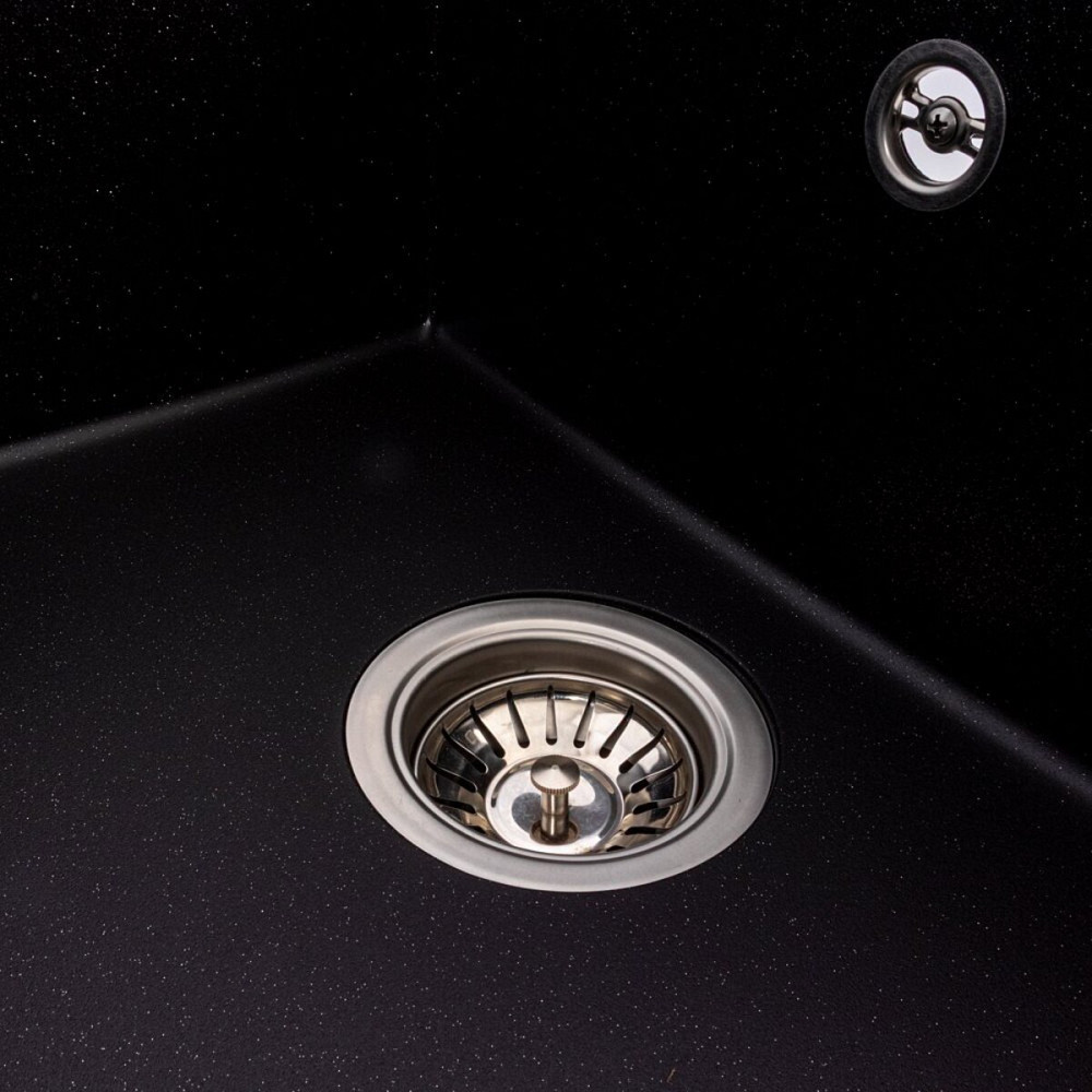 VALESO Гранітна мийка VALESO CRIPTA 6550 матова Чорний металік Київ - фото 6