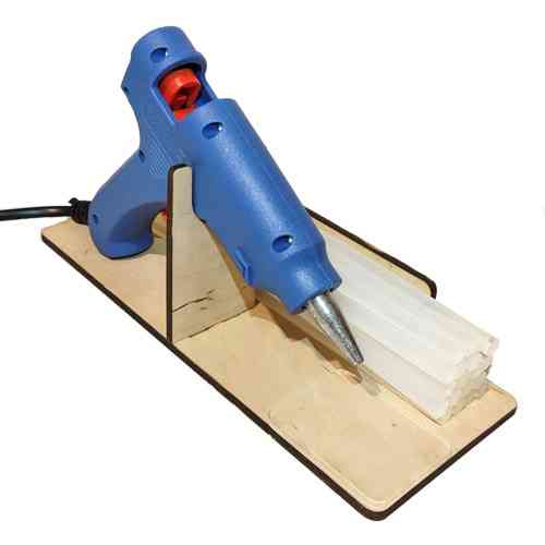 Підставка для клейового пістолета 20 Вт і стрижнів фанерна підставка тримач для термопістолета 7 мм компактний органайзер Київ