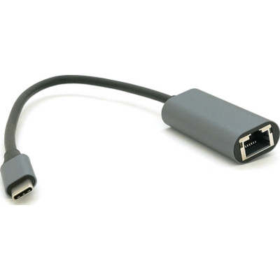 Перехідник USB-C to RJ45 0.18m 1000Mbps gray Voltronic (YT-Type-C(M)/RJ-45(F)-G/27033) Вінниця - фото 1