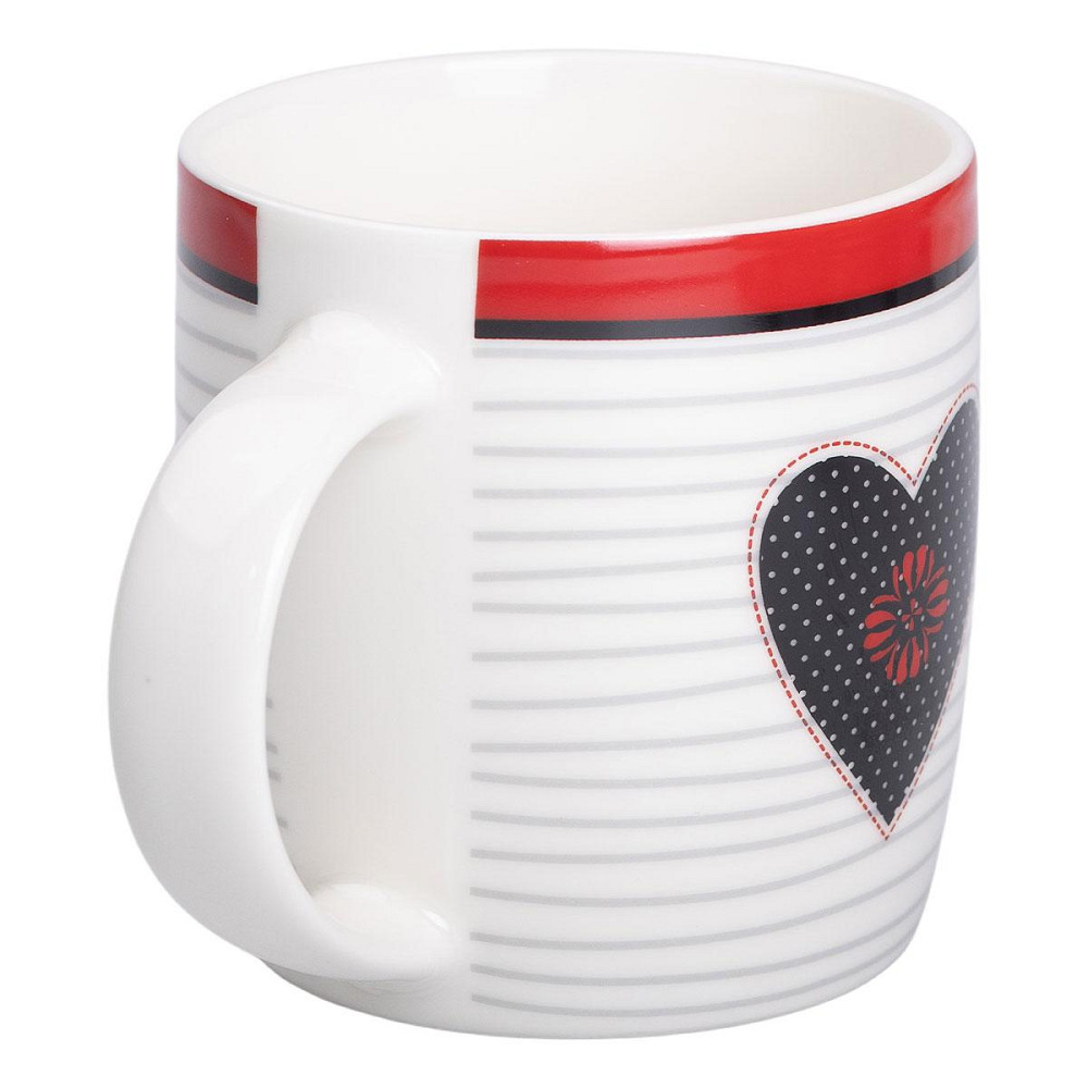 Чашка фарфоровая 400 мл з сердечком Lugi Київ - фото 2