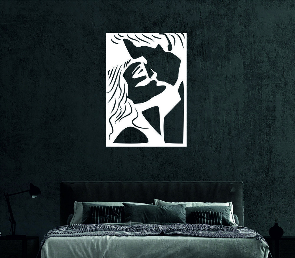 Декоративне настінне Панно «Поцілунок», Декор на стіну 50*35 см, Білий Київ - фото 3