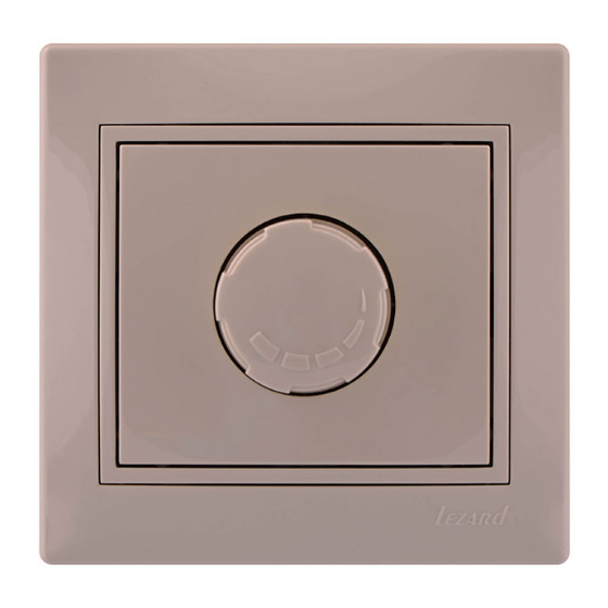 MIRA крем Вимикач диммерний 500W 1кл з фільтром і запобіжником зі вставкою Лезард Житомир - фото 1