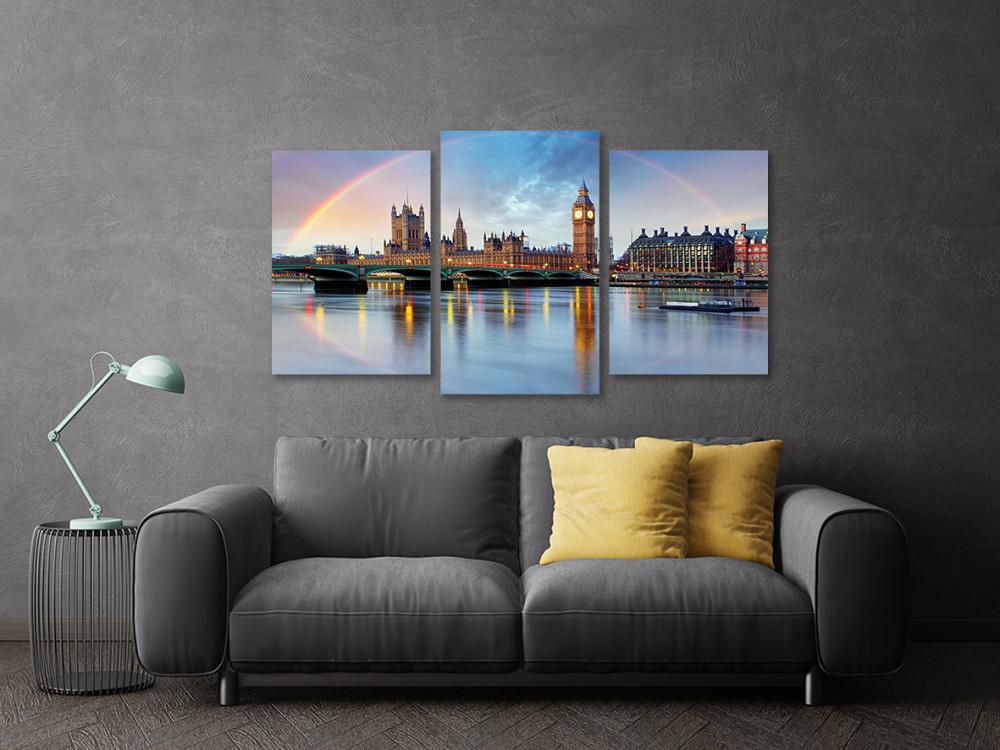 Модульная картина в гостиную / спальню Велика Британія під веселкою  Art-731_3 100x150 см Киев - изображение 3