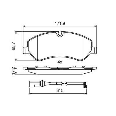 Тормозные колодки Bosch 0986494844 Винница