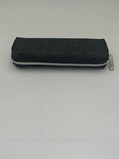 Пенал косметичка серый 20×5×3.5 см Черновцы - изображение 7