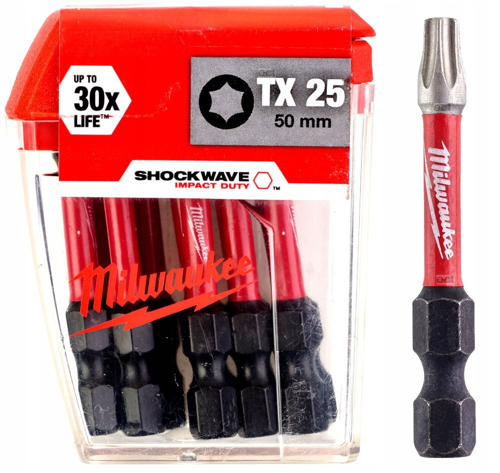 Біта SHOCKWAVE MILWAUKEE, TX25, 50мм, (10шт) Одесса - изображение 1