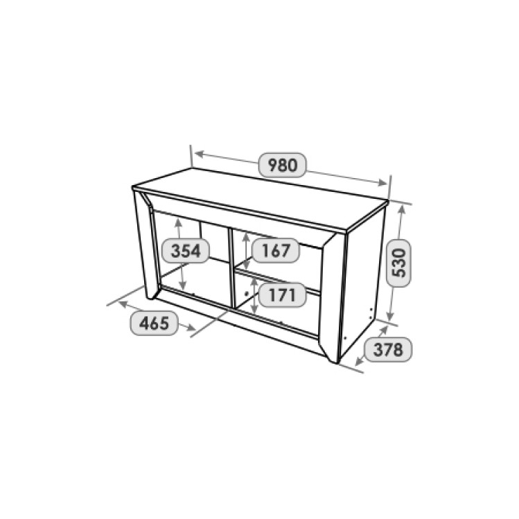 Тумба 2-х дверна закрита Еверест Нордік-980 98х38х53 см Білий + Дуб крафт золотий (DTM-5525) Львів - фото 8