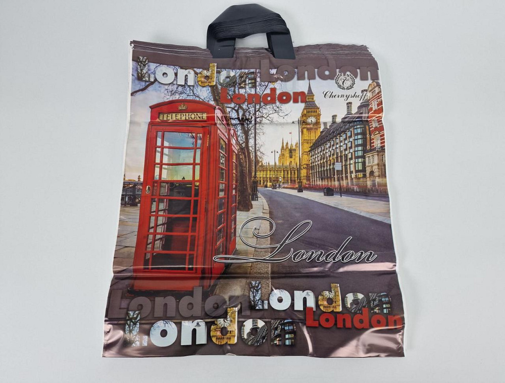 Пакет із петльовою ручкою 40*45(65 мкм)"Лондон Ренпако (25 шт.) Харків - фото 1