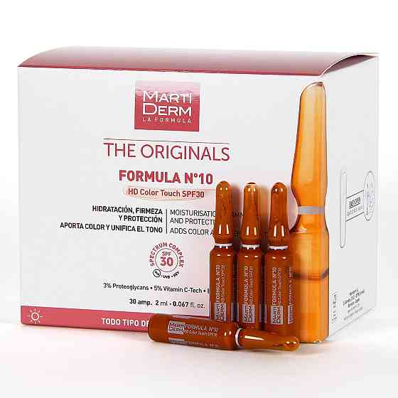 Мартідерм Оріджиналс Формула N10 Колор Тач Martiderm Originals Formula №10 HD Color Touch SPF30, 30 ампул Дніпро