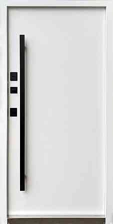 Двері вуличні Форт-М  модель Ніцца ТЕРМОРОЗРИВ антрацит (7016)/Білий мат Київ