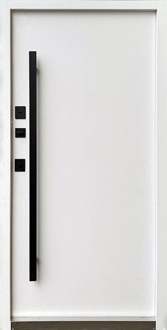 Двері вуличні Форт-М  модель Ніцца ТЕРМОРОЗРИВ антрацит (7016)/Білий мат Київ - фото 2