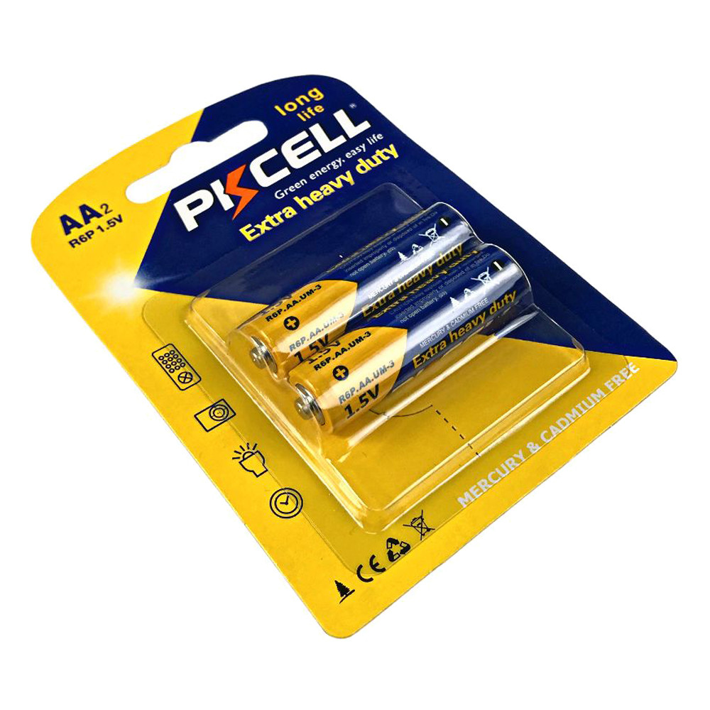Батарейка PKCELL Extra Heavy Duty AA R6P 1.5V, 2шт./блістер Київ - фото 2