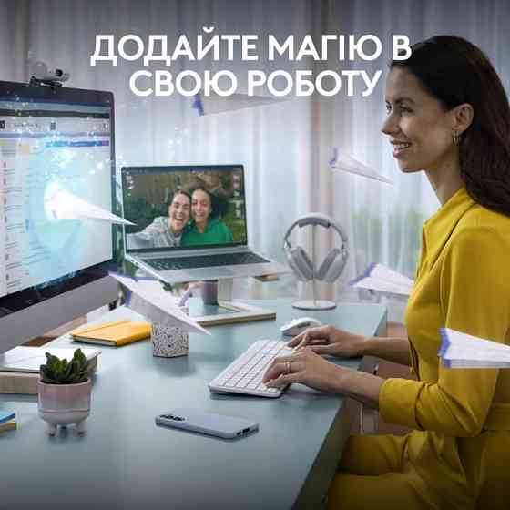 Клавіатура бездротова Logitech Signature Slim K950 US OffWhite USB (920-012466) Білий Харків
