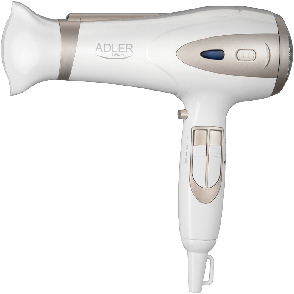 Фен Adler AD 2248 white champagne 2200Вт/ 2 швидкості/ хол.обдув/ темп.режимів-3/ іонізація/ дифузор Вінниця - фото 1
