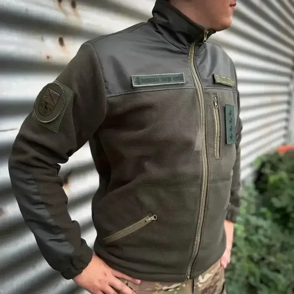 Кофта флісова хакі з липучками Запоріжжя - фото 6