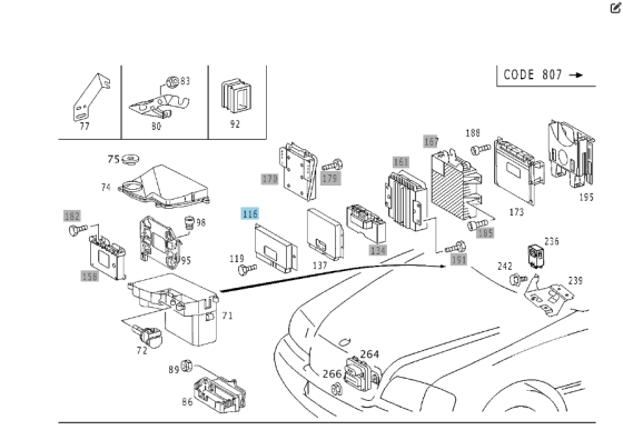 Mercedes-Benz  A0195454732 Блок управління ETS C-class W202 E-class W210 E-class S210 Одеса