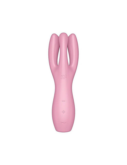 Кліторальний вібратор Satisfyer Threesome 3 Pink з трьома пальчиками Sex Aura Київ - фото 2