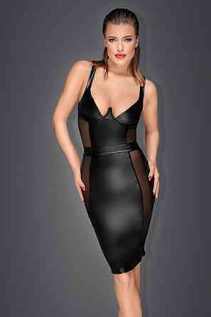 Платье Noir Handmade Venus из Power Wetlook с сетчатыми вставками, чёрное, M Sex Aura Киев
