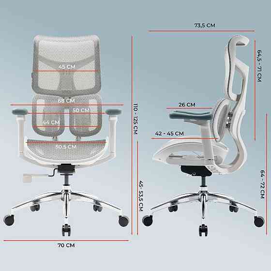 Крісло офісне Sihoo Doro S100 Mesh White (S100-M302) ( 24960 ) Харків
