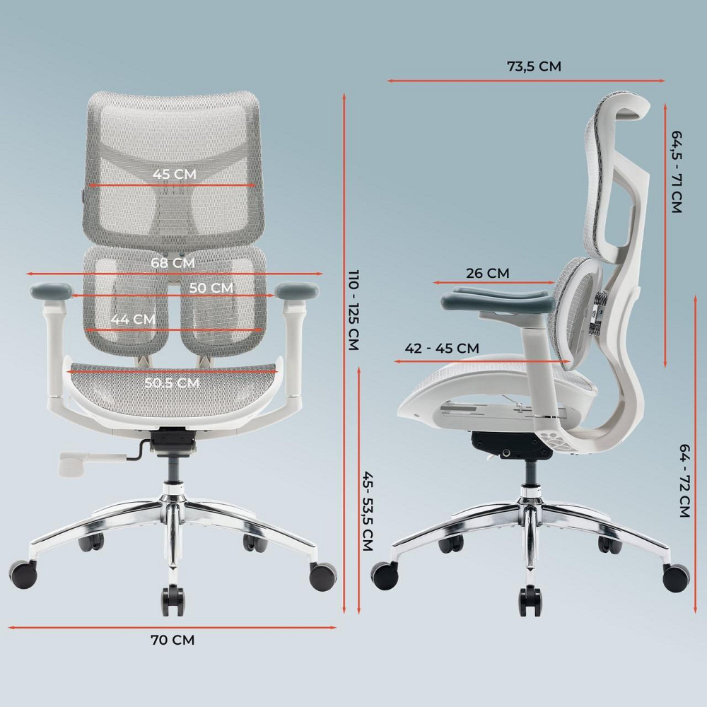 Крісло офісне Sihoo Doro S100 Mesh White (S100-M302) ( 24960 ) Харків - фото 5