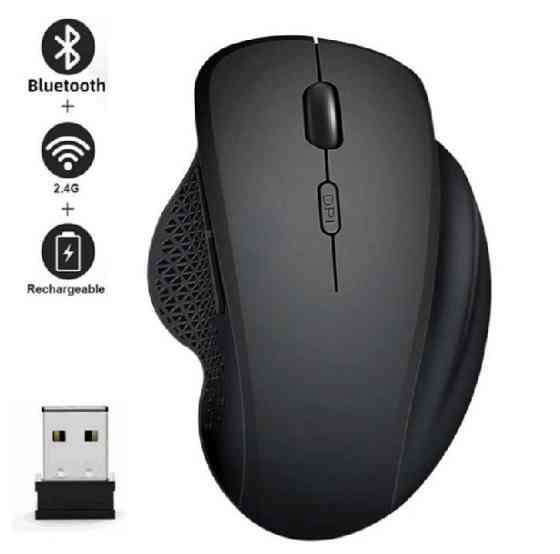Бездротова ігрова акумуляторна миша 2,4 ГГц + Bluetooth 5.2 DPI 1600 Запоріжжя