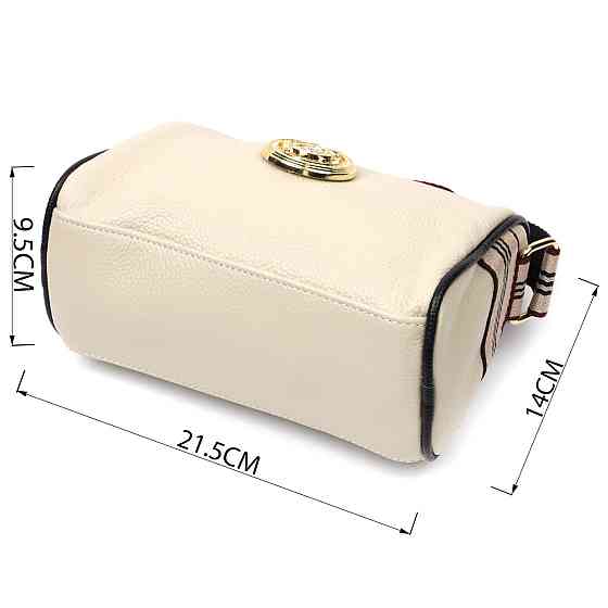 Изумительная сумка для стильных женщин из натуральной кожи Vintage 22264 Белый Киев