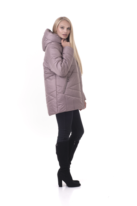 Стильный зимний женский пуховик с капюшоном Киев - изображение 2