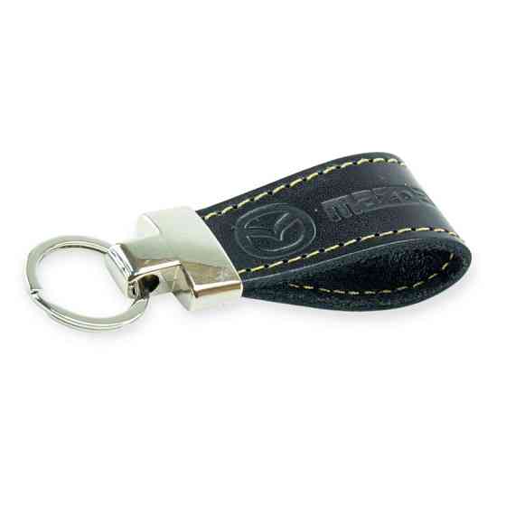 Брелок mazda шкіряний тиснений чорний, прострочений, метал. затискач Мукачево