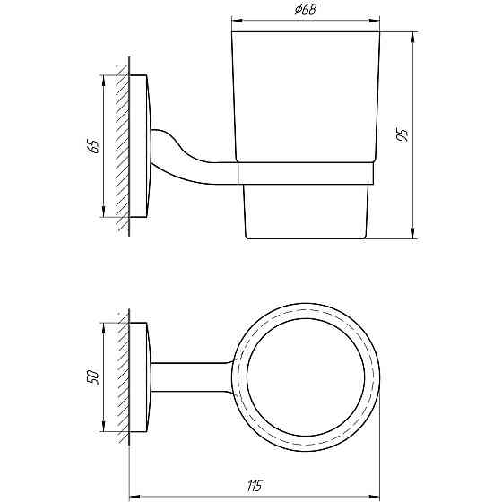 Стакан одинарний Perfect Sanitary Appliances RM 1101 (000001141) Київ