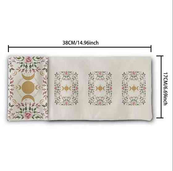 Килимок для карт таро з чохлом скатертина для ворожіння таро та оракулів тканинний мат для розкладів карт 38×17 см Київ