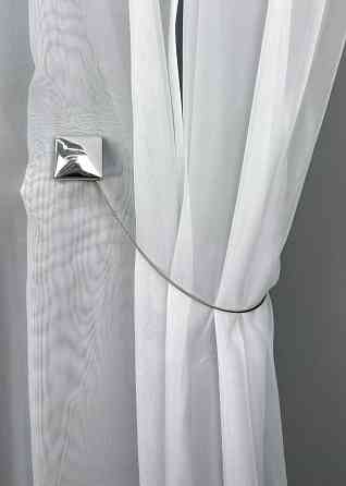 Магниты для штор и гардин Квадрат двусторонние набор 2 шт Серебристый (81-284) Киев