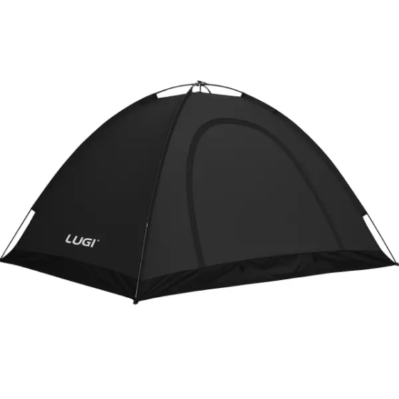 Lugi Намет двомісний 200×150×120 см кемпінговий туристичний для риболовлі LU-025B Чорний Киев