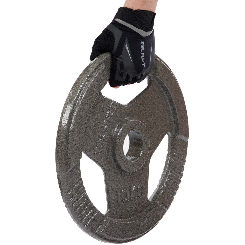 Диск сталевий з хватом 10 кг d-52мм Zelart-7791-10 Київ - фото 7