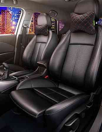 Автомобільний підголівник Comfort Trip AMF 003-2 300x220x100 з екошкіри червоний Дніпро