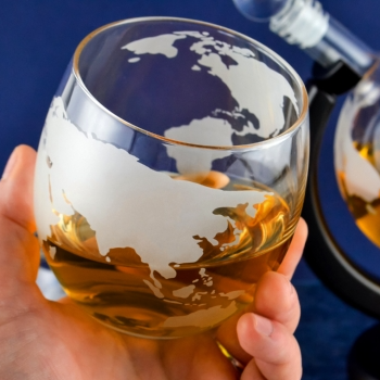 Бокал old fashioned Вокруг Света Подарочный 1 шт. 250 мл Стакан для виски Карта мира Кременчуг - изображение 1