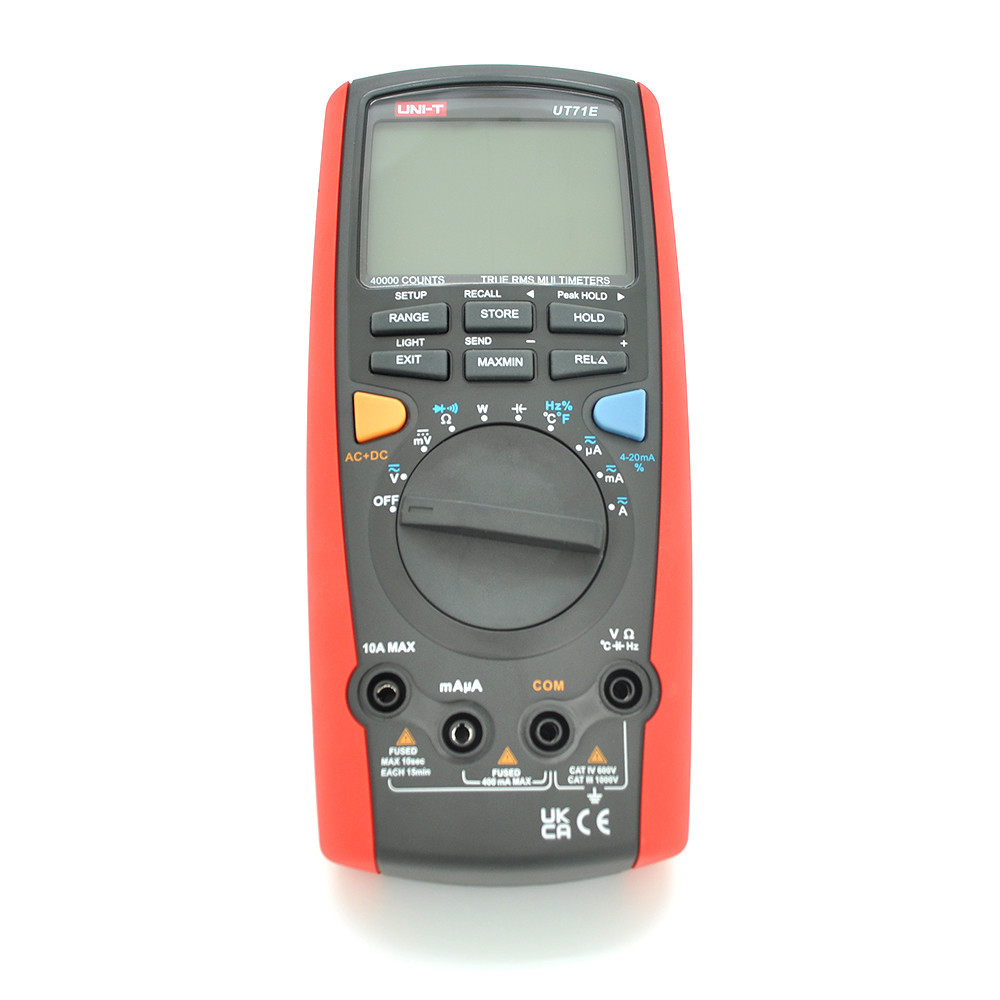 Мультиметр UNI-T UT71E Вимірювання: V, A), Ω, F, Hz, °C/°F, DUTY, 4-20мА, W (True RMS). Функції: Data Hold, Peak Hold, Min/Max, Київ - фото 1